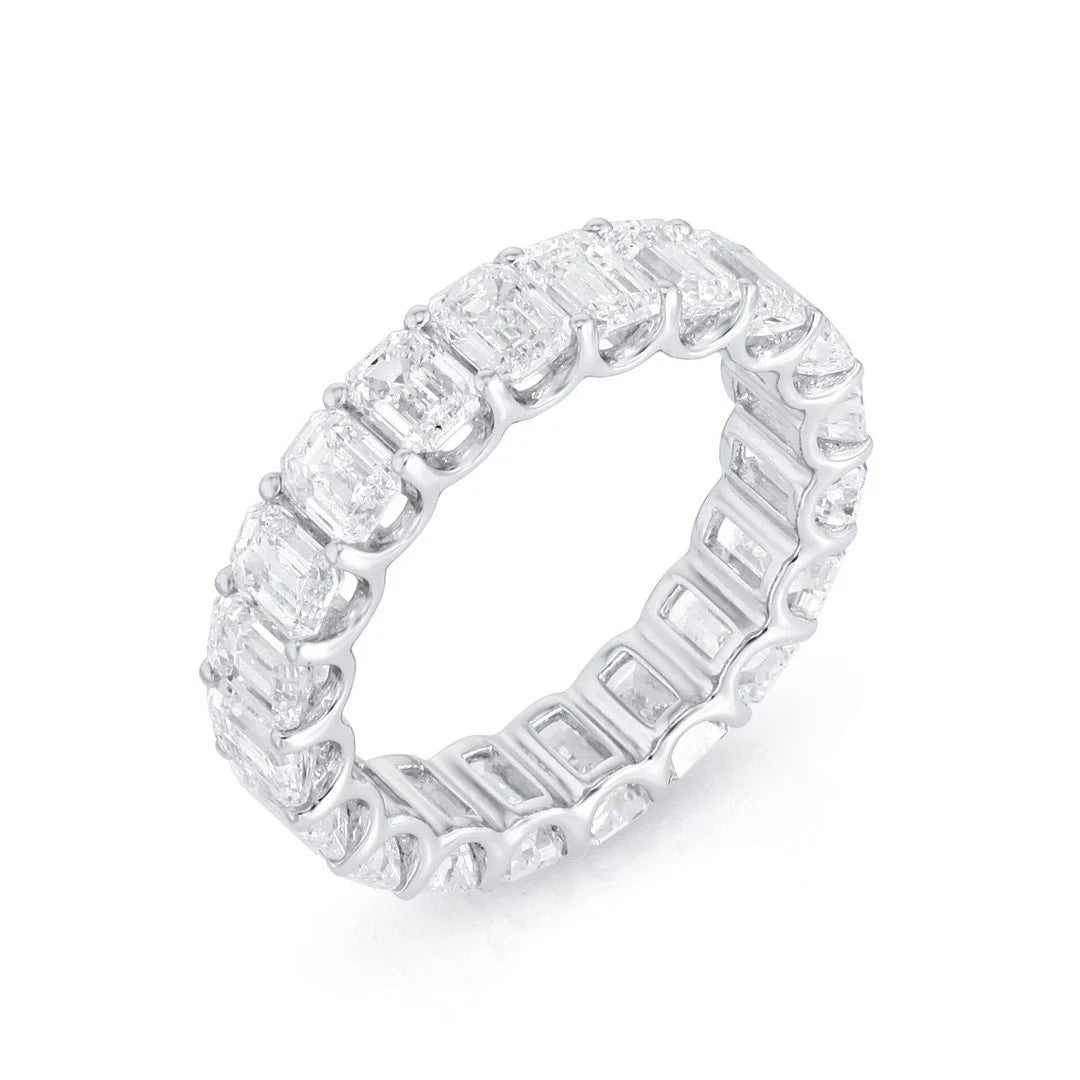 14K Emerald Cut Lab Diamond Eternity Band - Nolita