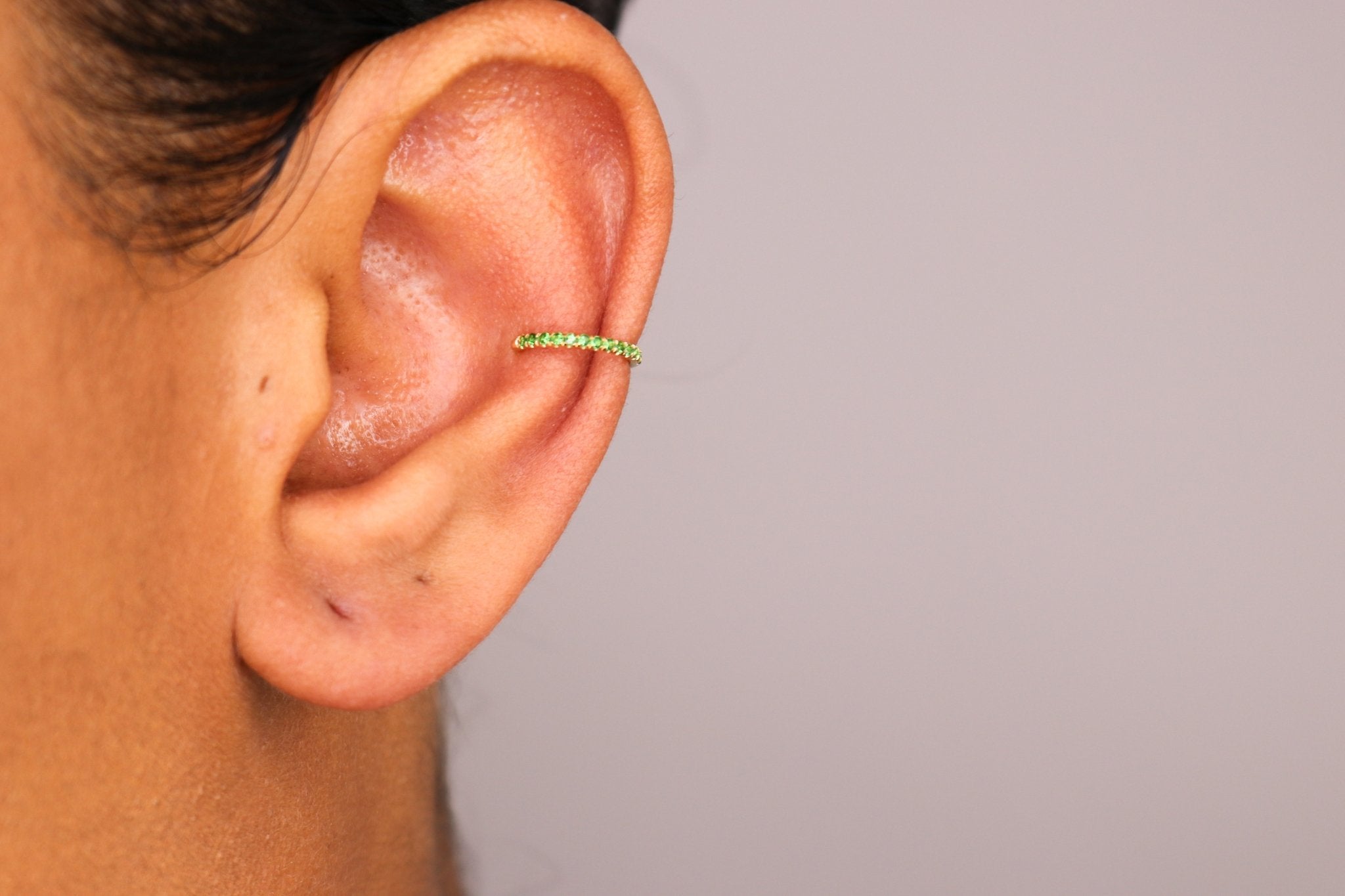 14K Emerald Ear Cuff - Nolita