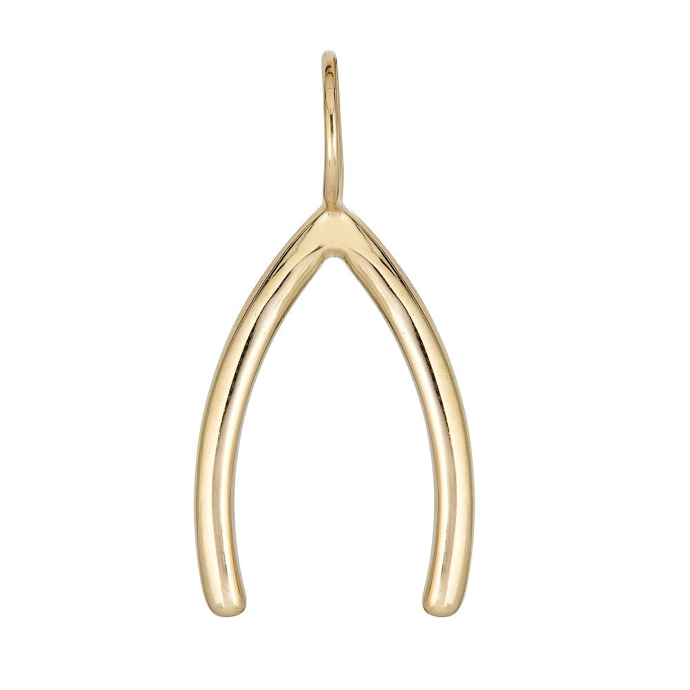 14K orders Wishbone Charm Pendant