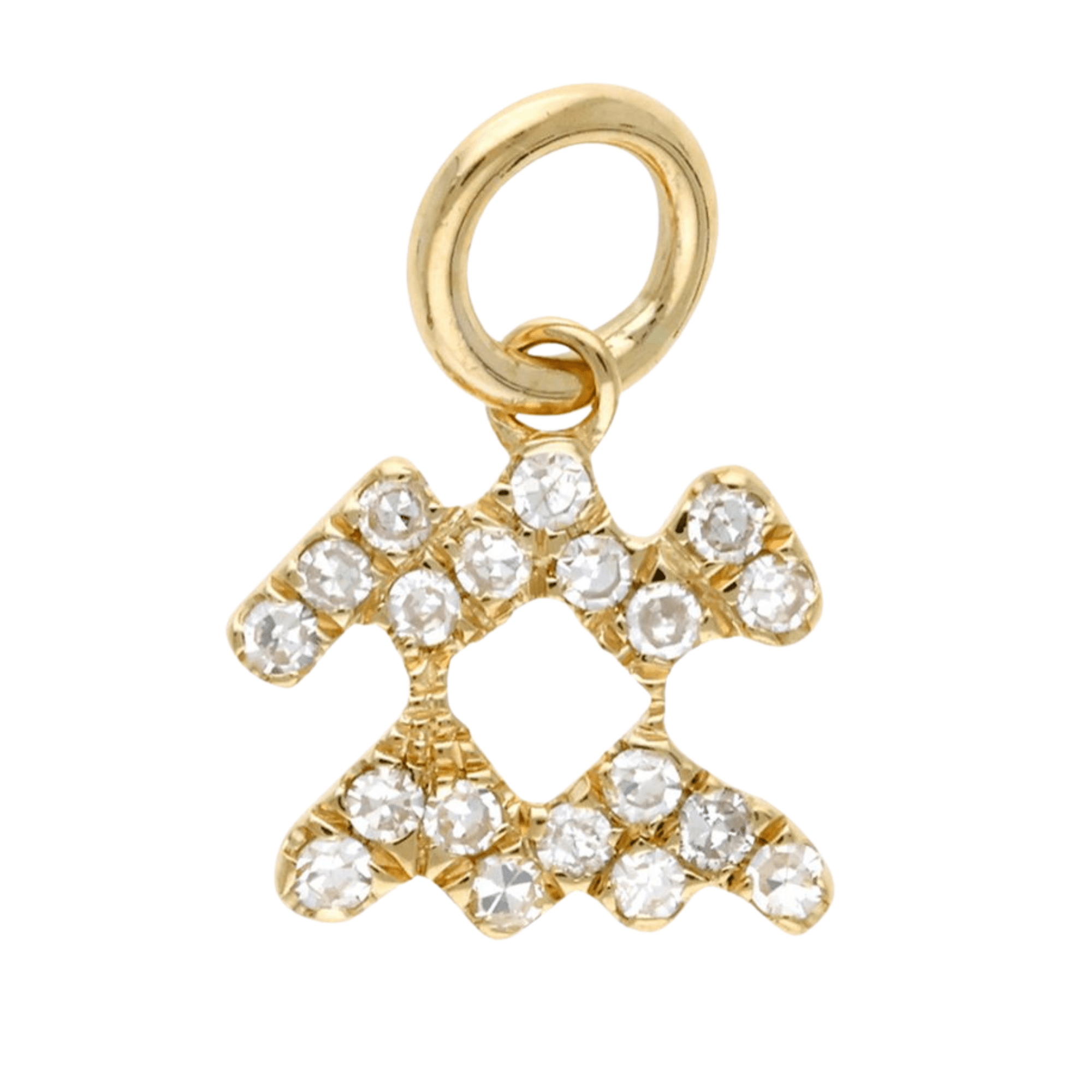 14K Mini Diamond Zodiac Charm - Nolita