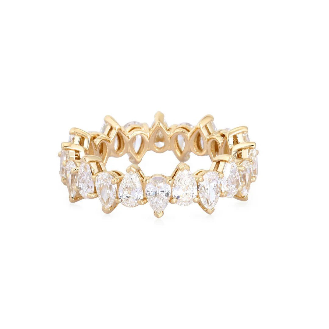 14K Pear Lab Diamond Eternity Ring - Nolita