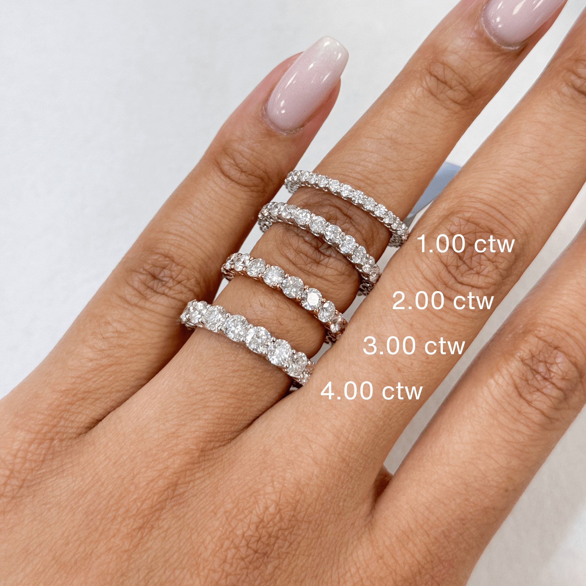 14K Round Lab Diamond Eternity Band - Nolita