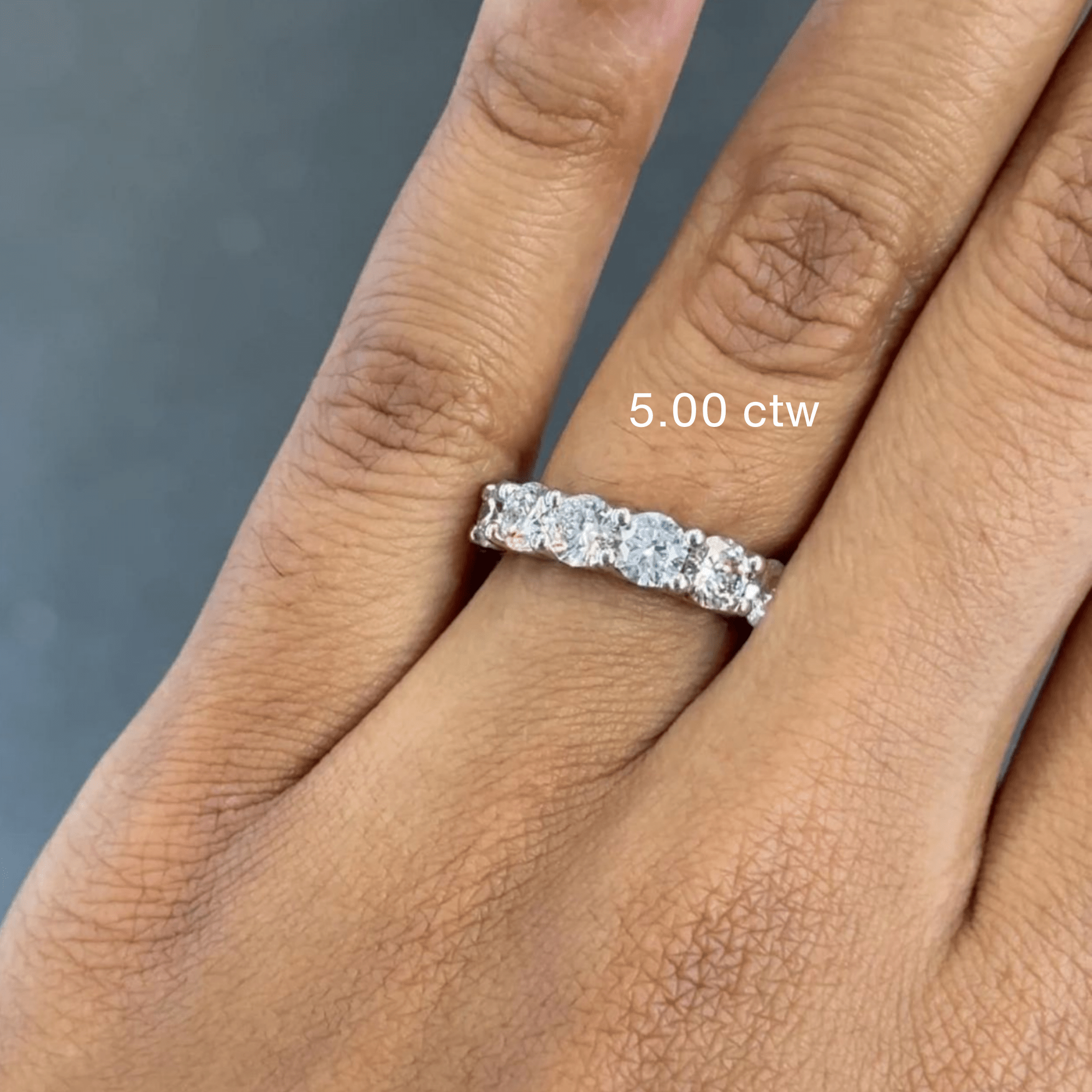 14K Round Lab Diamond Eternity Band - Nolita