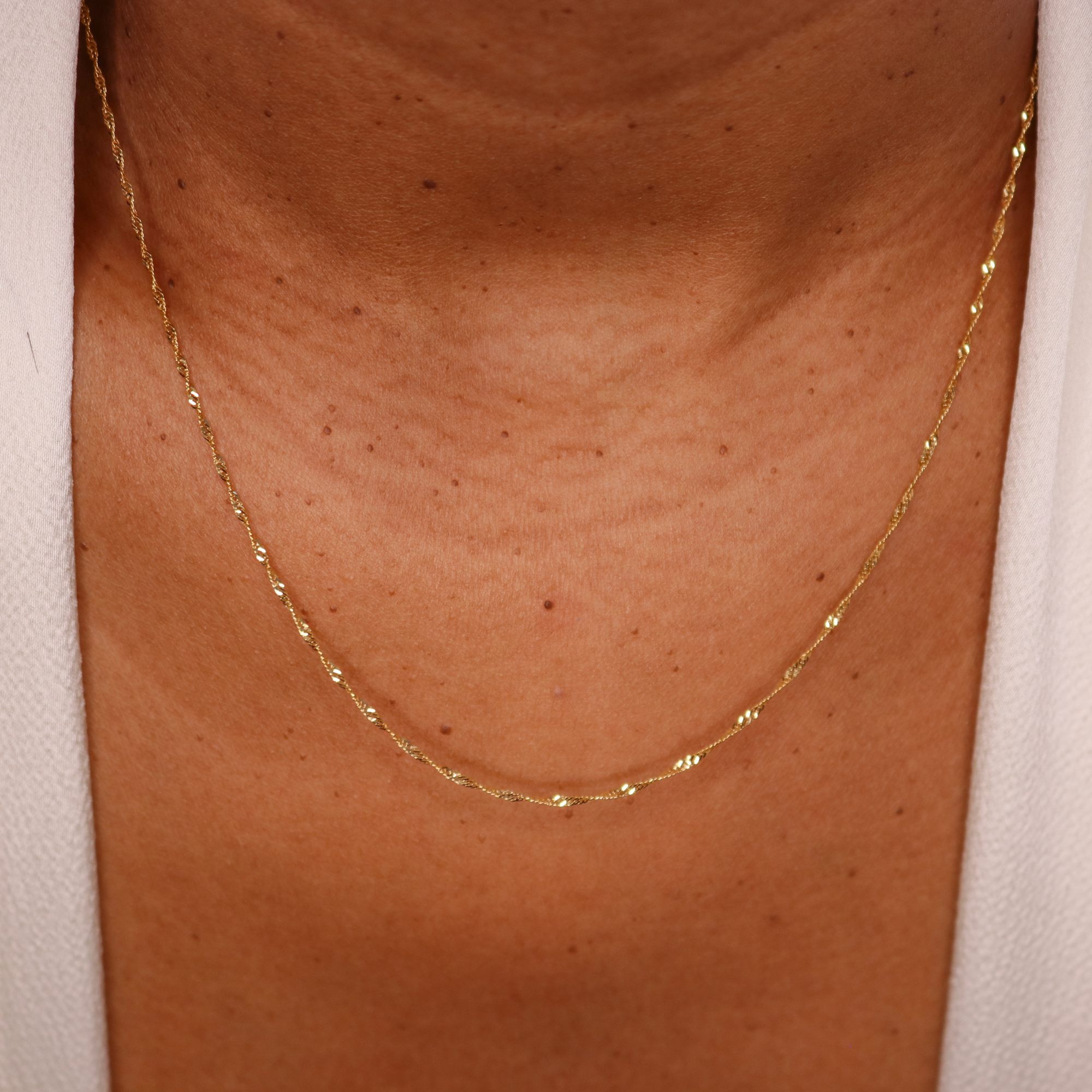 14k Singapore Chain Necklace