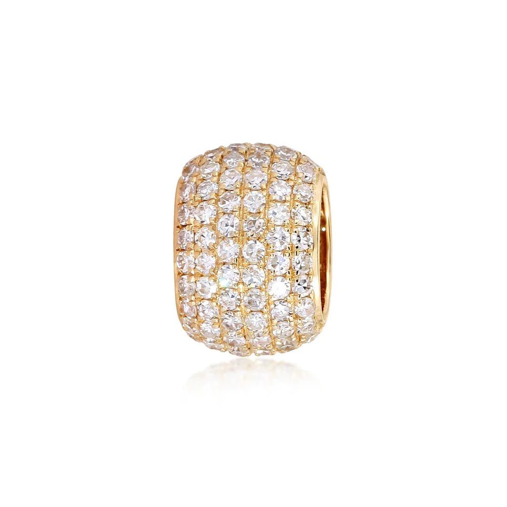 14k Diamond high quality Quartz Bead